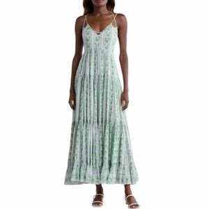 NWT Alicia Bell Scarlett Tiered Cover-Up Maxi Dress in Size Medium *Flawed